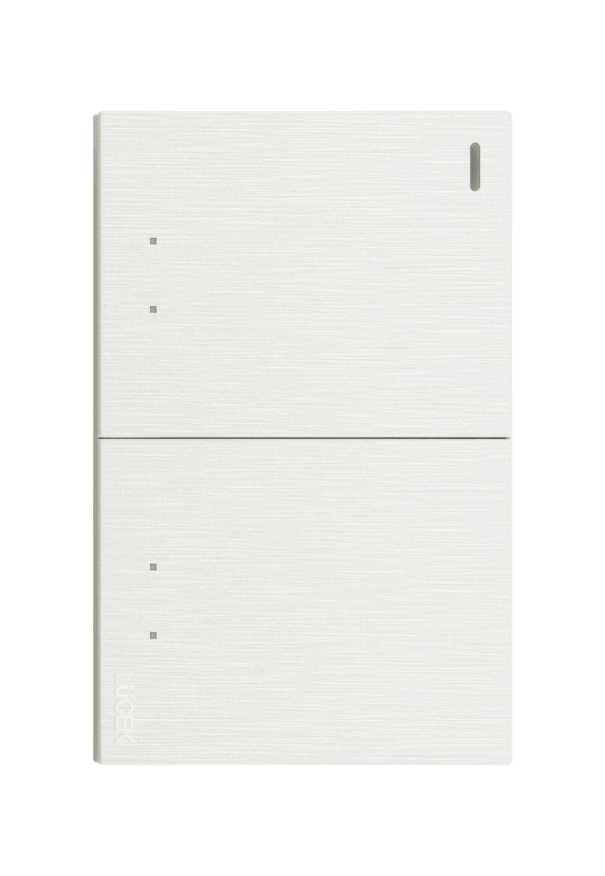 Placa metálica con dos interruptores de escalera blanco BF09B- FLAT LUCEK