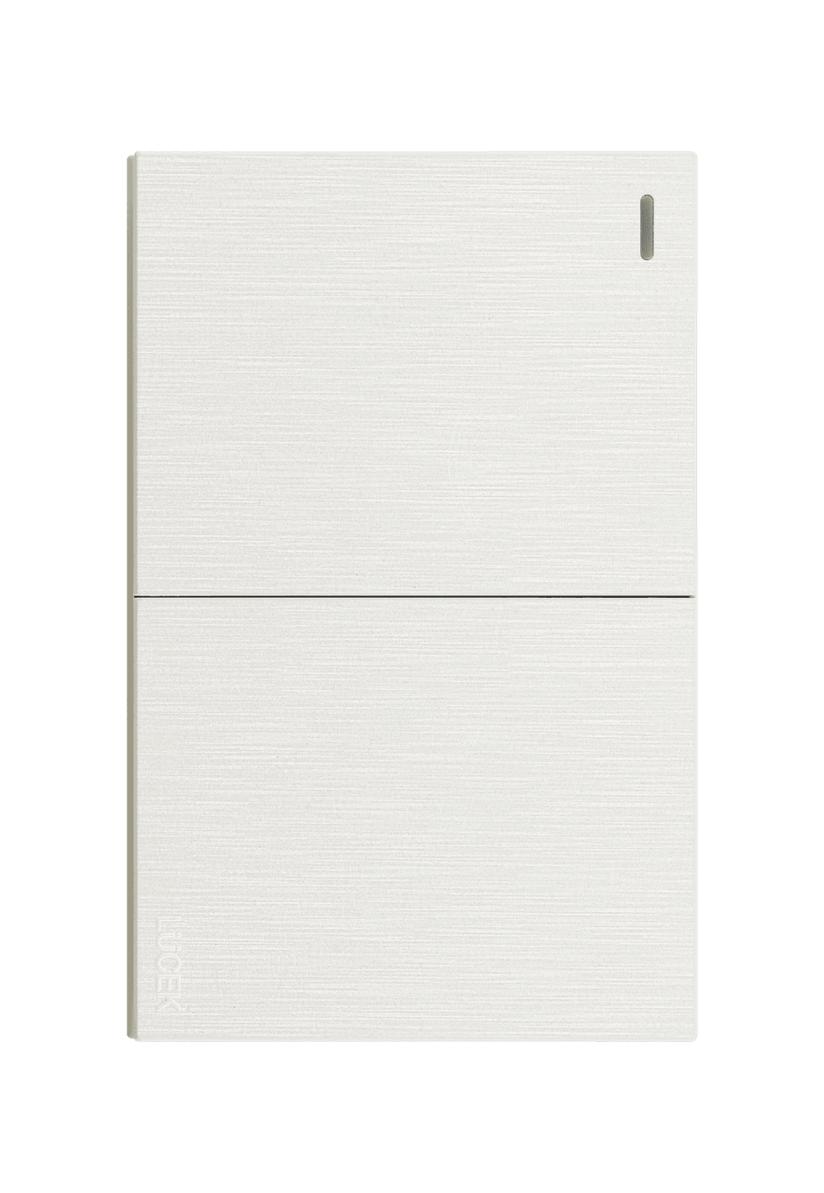 Placa metálica con dos interruptores sencillos blanca BF02-B- FLAT LUCEK