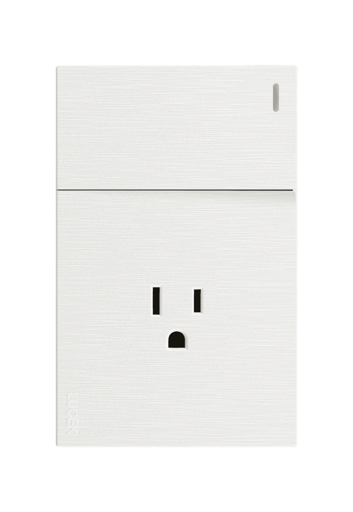Placa metálica con interruptor sencillo y contacto blanco BF07B- FLAT LUCEK