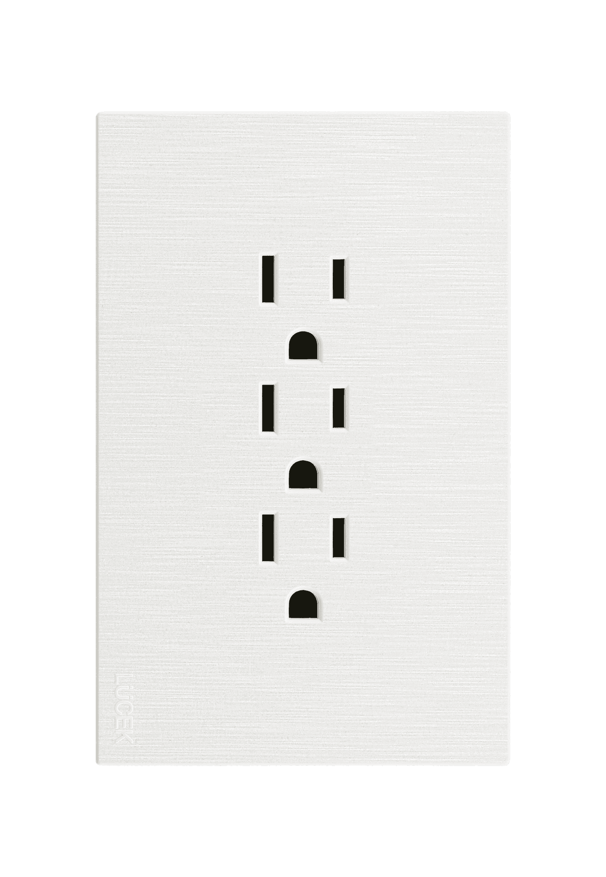 Placa metálica con tres contactos sencillos blanco BF08B- FLAT LUCEK