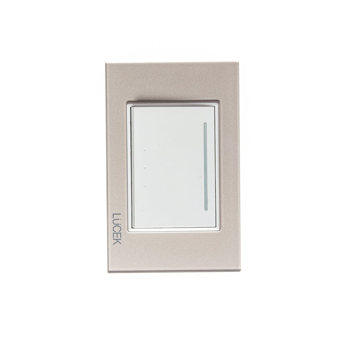 Placa cristal con 1 interruptor de escalera de 3 módulos BP01/3CDM -LUCEK
