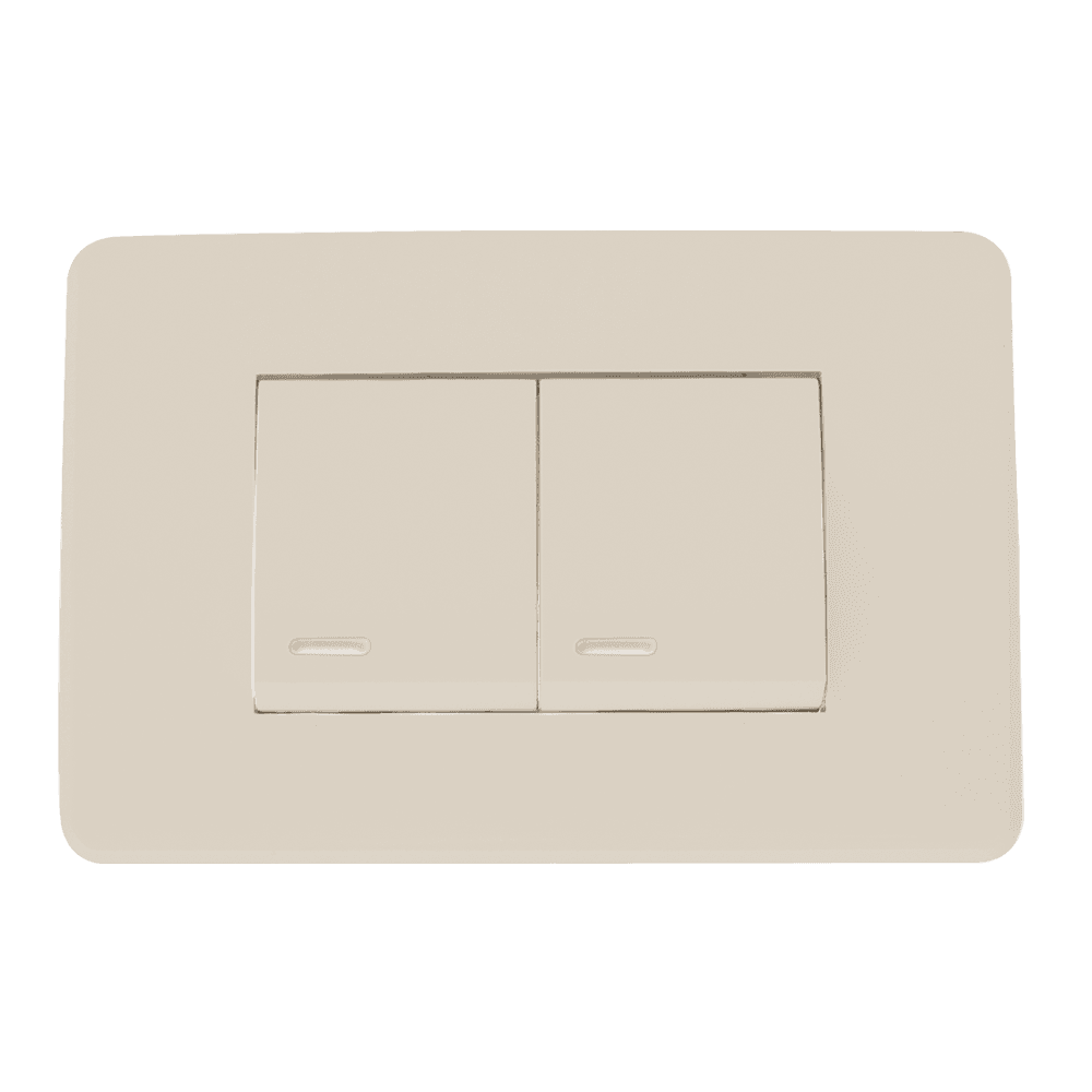 Placa marfil con doble apagador 8840901-ARGOS