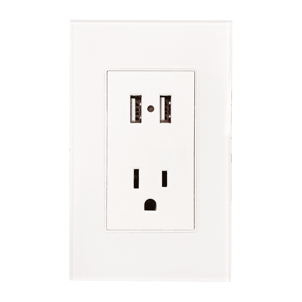 Placa acrílico blanco con entrada USB 8842935- ARGOS