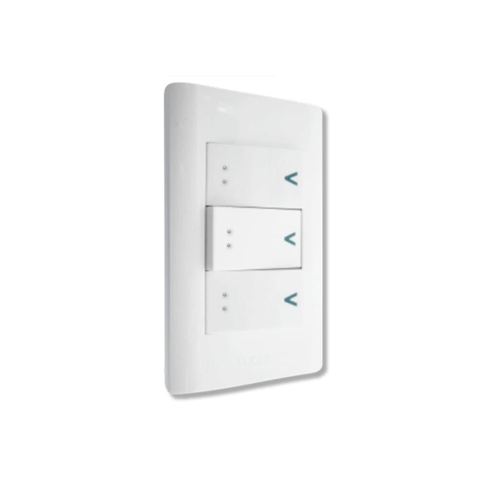 Placa con 3 interruptores de escalera BA10-B - Lucek