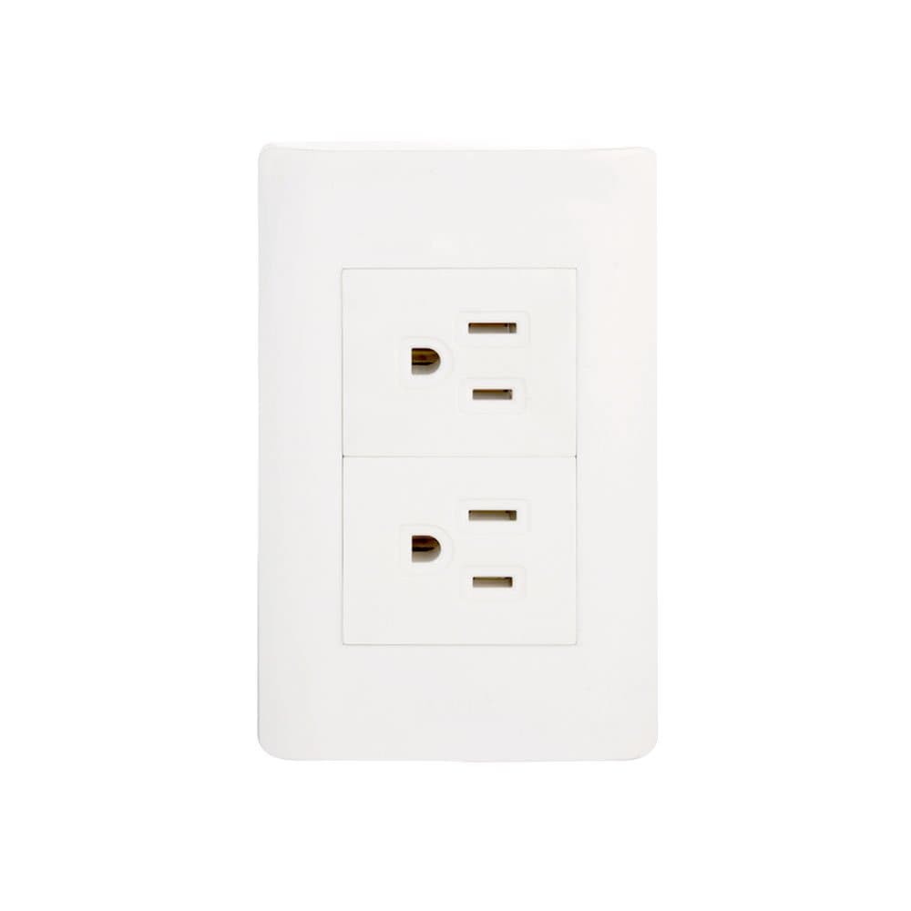 Placa sencilla con contacto duplex BA06-B - Lucek