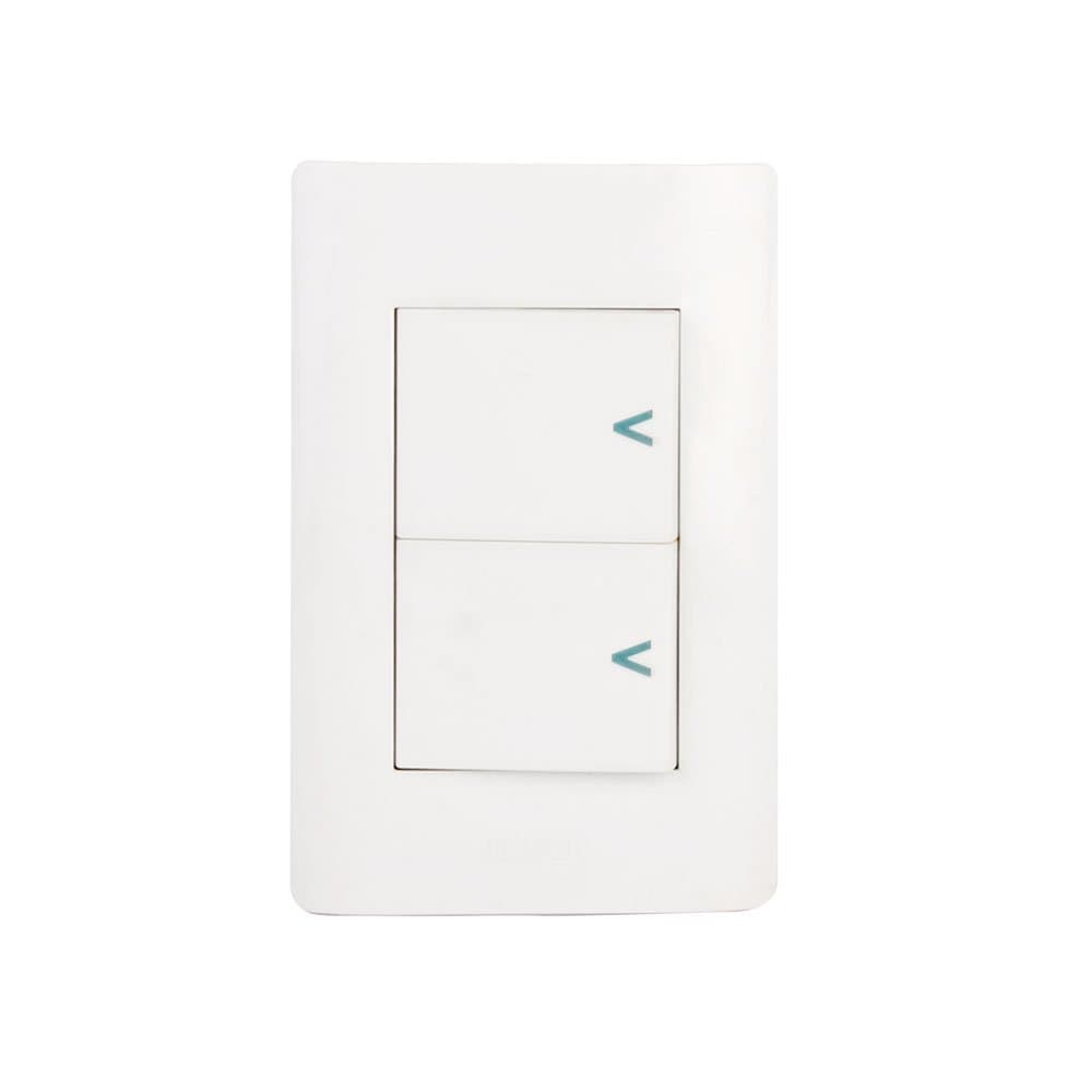 Placa sencilla con 2 interruptores sencillos de 1.5 BA02-B - Lucek