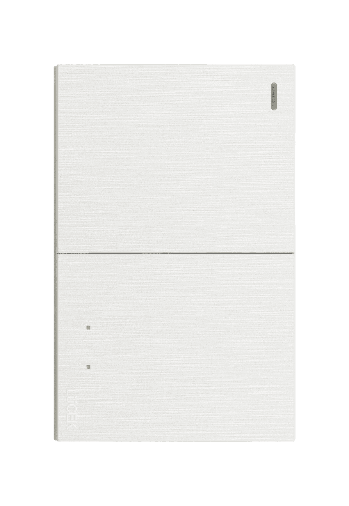 Placa metálica con un interruptor sencillo y uno de escalera blanco BF02/3B- FLAT LUCEK